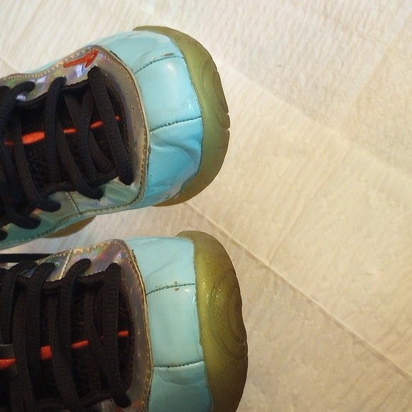 Kids Nike Little Posite One Teal Sneaker shoes - Picture 2 of 6